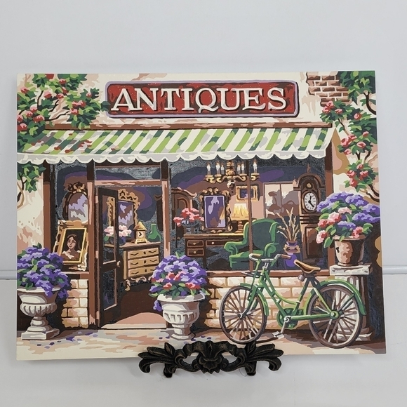 Antiques Shop Advanced Paint By Numbers 14 by 11 Finished Acrylic Painting Retro - Picture 1 of 17